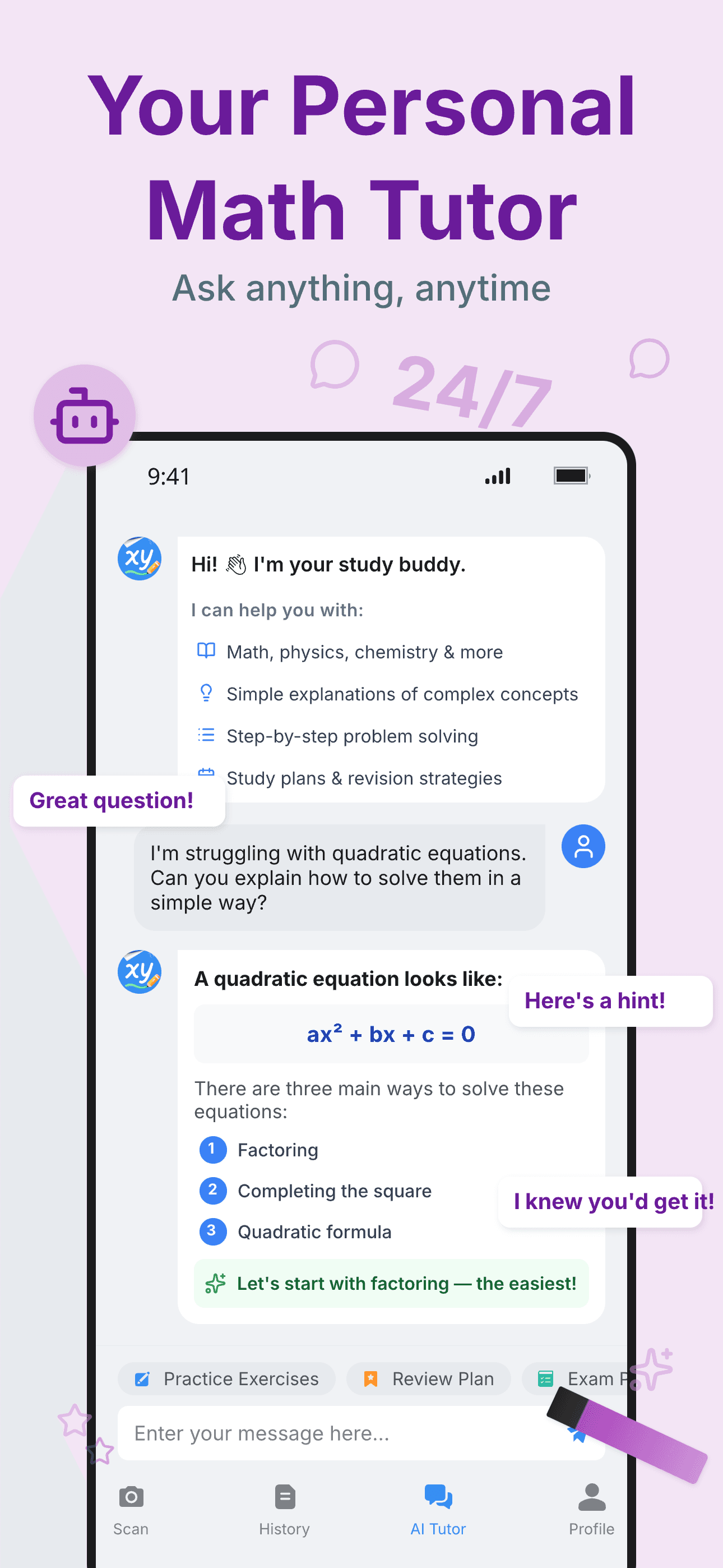 Homework Interfacd Solvify AI: AI Math Solver & Homework Helper
